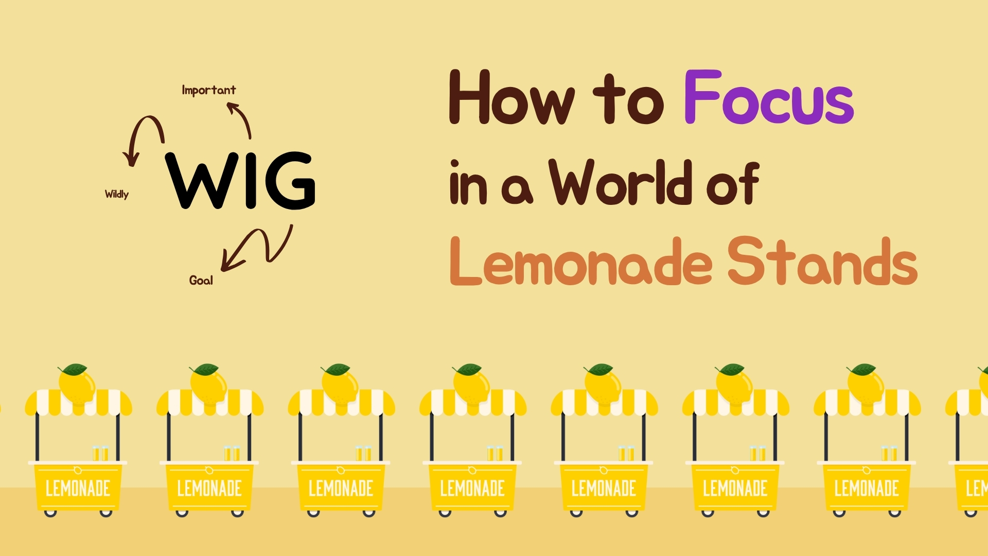 Article feature image with title How to Focus in a World of Lemonade Stands